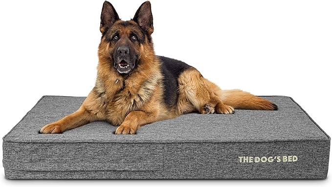 The Dog’s Bed Orthopedic Memory Foam Dog Bed Mattress, Linen Fabric, Grey Linen, XL, 6-Inch