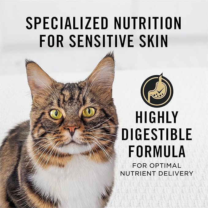 Purina Pro Plan Sensitive Skin and Stomach Cat Food, Lamb and Rice Formula - 16 lb. Bag