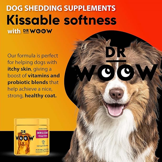 Omega 3 Supplements for Dogs Soft Chews (90 CT) – Skin & Coat Support + Itchy Skin Comfort – Wild Alaskan Salmon Oil + Biotin – Made in USA