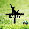 Personalized Pet Cat Memorial Grave Marker, Custom Metal Cat Memorial Stake Grave Marker Memorial Plaque, Customized Memorial Gifts Cemetery Garden Grave Decoration for Cat Remembrance