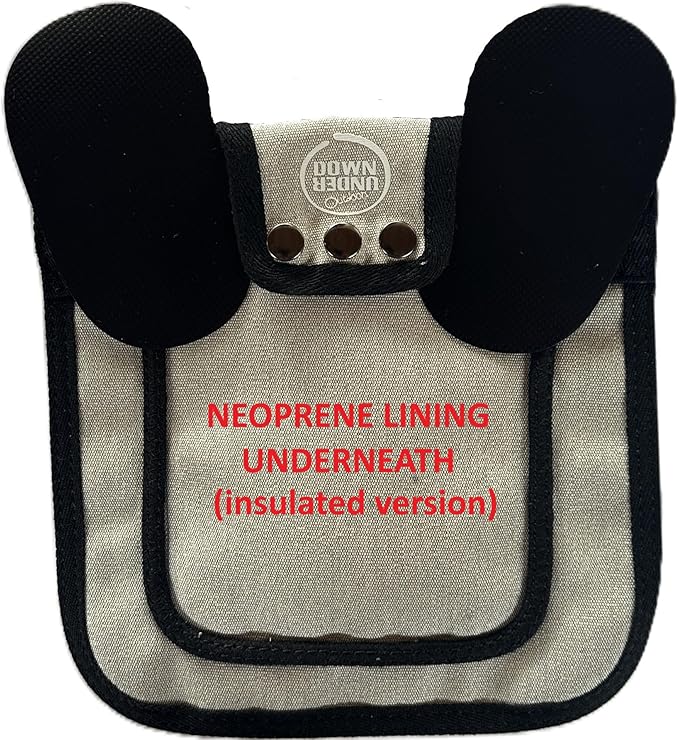 DOWN UNDER OUTDOORS 2 Pack Small Chicken Saddles for Bantams and Young Birds, Includes Shoulder Covers (Insulated Small Light Grey)