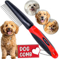Poodle Comb with Rotating Teeth - 5-in-1 Dog Dematting Tool - Used for Small Size Breeds and Puppies - Cat Comb for Shedding and Deshedding
