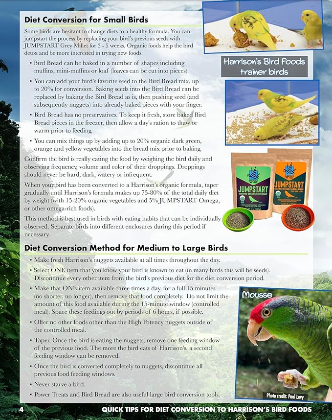 Harrison's Bird Foods Adult Lifetime Coarse Certified Organic Non-GMO Daily Maintenance Formula for Medium to Large Birds, Parrots, Cockatoos, Macaws etc, Suitable for All Life Stages 2.27kg/ 5lb