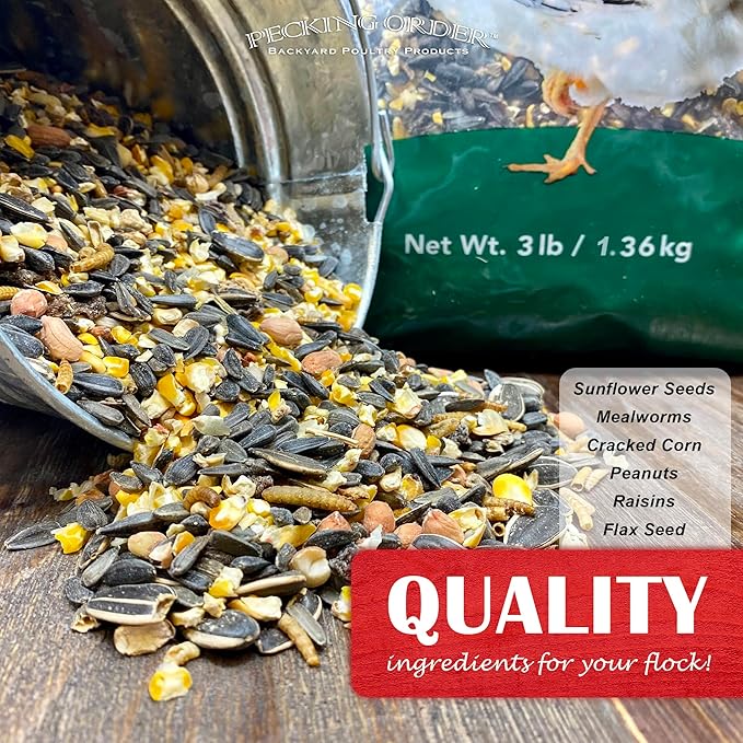 Pecking Order 9328 Mealworm & Sunflower Treat, 3 lb. (Pack of 2)