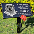 Personalized Pet Memorial Stone, Weatherproof Granite Dog Headstone - Custom Grave Markers for Dogs&Cats Engraved with Photo Name Date,Memorial Stones for Memory Garden