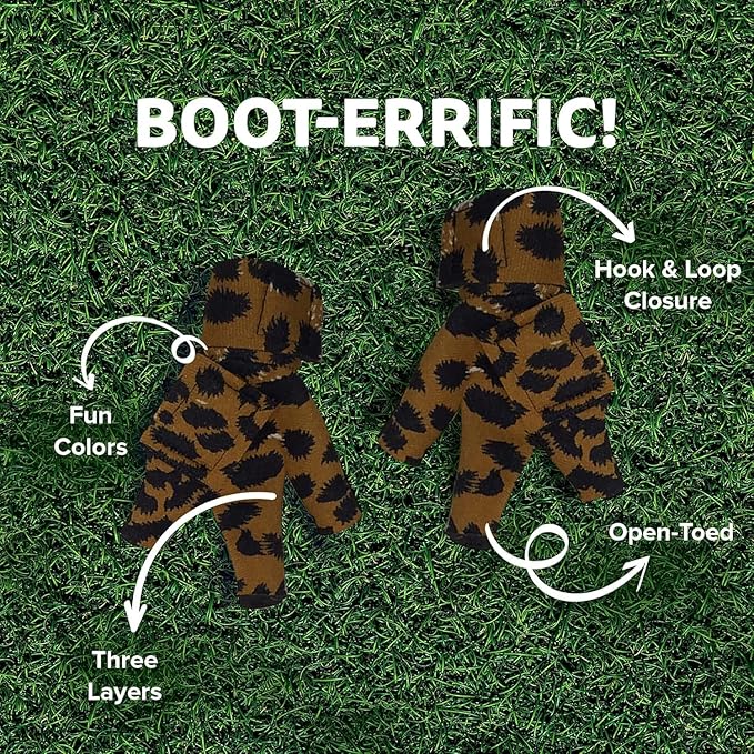 Chicken Shoes for Injured Feet – Protective Neoprene Footwear for Chicken, Open-Toe Design for Bumblefoot Relief, Made in USA (Chicken Shoes, Leopard, Medium Chickens)