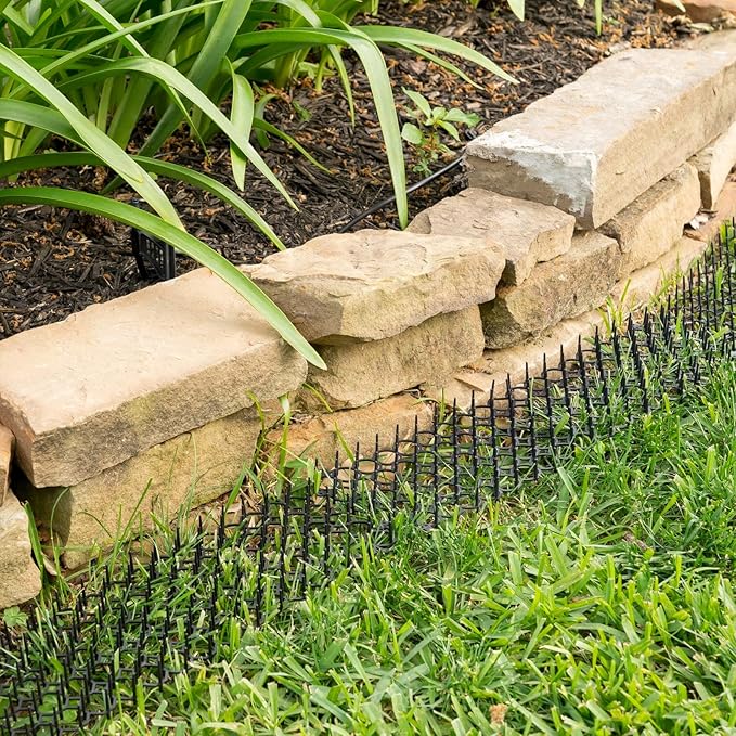 Cat Scat Mat with Spikes 12in x 13ft Scat Mats for Cat Indoor, Cats Scats Mats Anti-Cats Deterrent Mat Prickle Strips Home Spike Deterrent for Outdoor Garden Window Sofa, Black