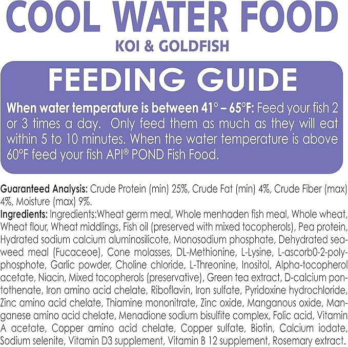 API POND COOL WATER FOOD Pond Fish Food 1.40-Pound Bag