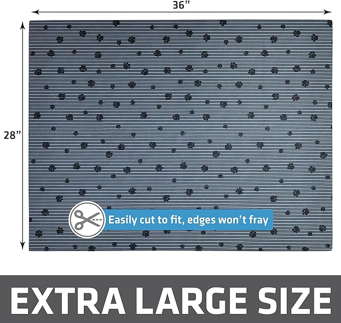 Drymate Cat Litter Box Mat, Litter Trapping Mat, Waterproof, Urine-Proof, Absorbent, Machine Washable, Soft on Paws, Contains Mess, Protects Floors, Kitten Supplies, Dark Grey, 28x36 XL