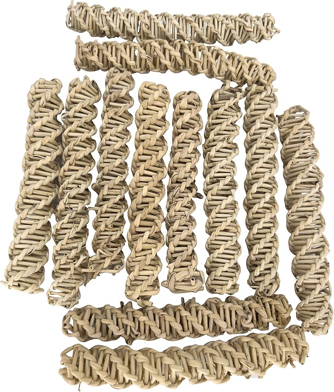 5310 Pk16 Large Vine Twists - Natural Handwoven Vine Ladder Bird Foot Toys, Easy to chew and Break, Lots of Small Vine Pieces, Stick Treats Inside, Great for Sm & Med Size pet Birds Budgie Quaker