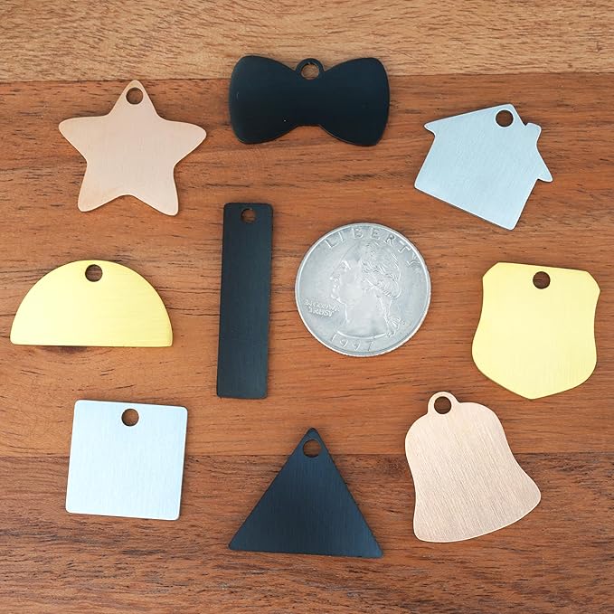 Ultra Joys Cat ID Tag Personalized Pet Tags, Durable Stainless Steel Small Pet Mini Dog Cat Tag Lightweight - Bell Tag in Gold