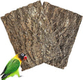 Cork Bark Perch for Birds 16"X12" Natural Cork Chewing Toy 2 PCS Flat Budgies Bark Seat Board Wood Bark Background Decor Panel Birdcage Accessories for Parakeet Lovebirds Cockatiels Conures