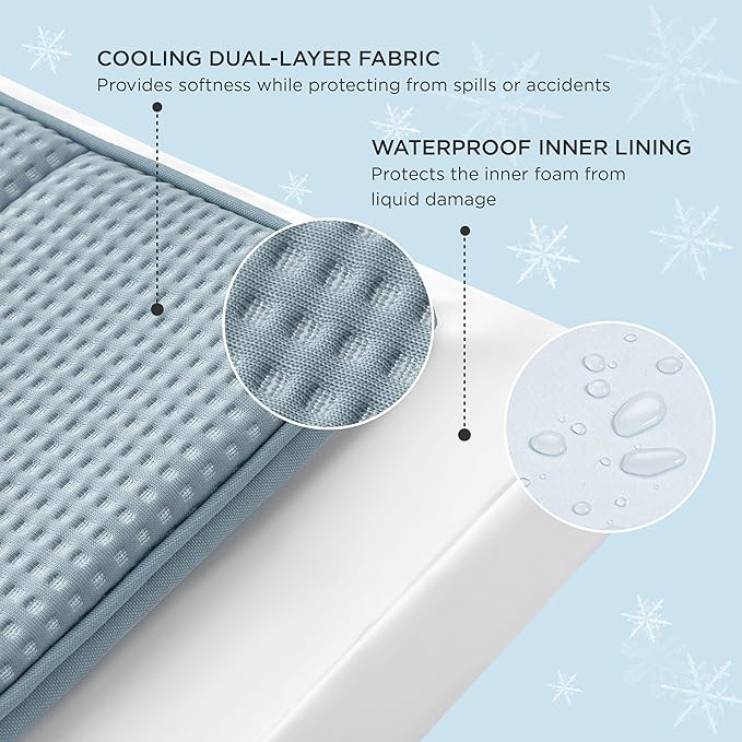 Bedsure Cooling Dog Beds Large Sized Dog - Extra-Large Comfy Flat Puppy Bed with Removable Washable Cover, Orthopedic Egg Crate Foam Pet Mat, Suitable for Pet Up to 100 lbs