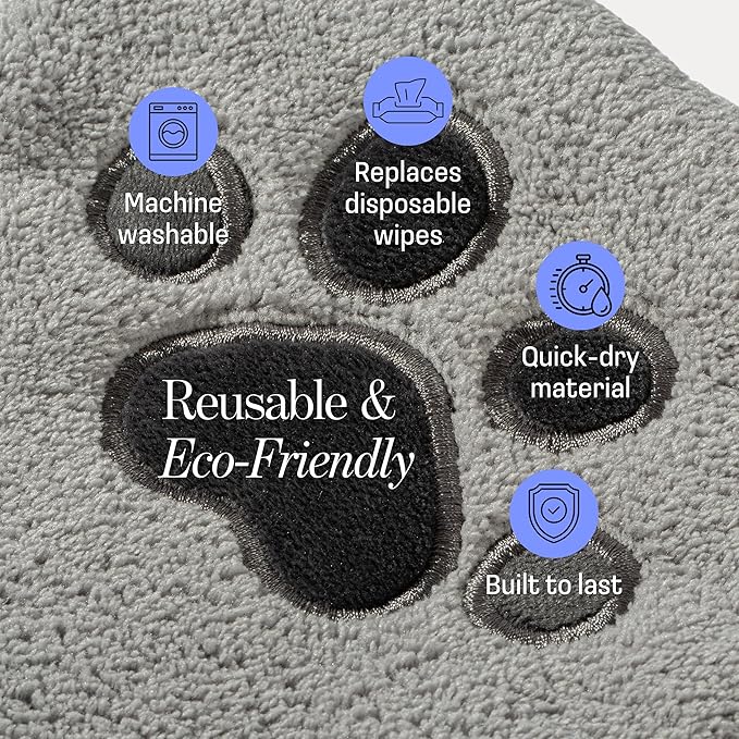Cat Concentrated Waterless Rinse-Free Shampoo & Conditioner with Bath Mitt – Sensitive Skin, Stress & Itch Relief Gentle Leave-in Serum – 98.65% Naturally Derived-Dry Shampoo for Cats–8×10ml