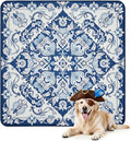 FXW Washable Pee Pads for Dogs, Puppy Pads with Super Absorbent, Specifically Designed for Rollick/Homeplus 24inch 8 Panels Dog Playpen, 63" Square, Mandala Blue, 1 Pack