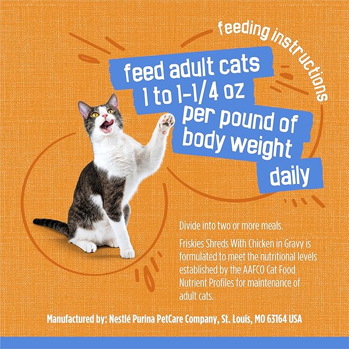 Purina Friskies Shreds With Chicken in Wet Cat Food Gravy - (Pack of 24) 5.5 oz. Cans