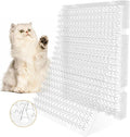 Scat Mat for Cats 16 x 13 Inch, 10 Pack Cat Deterrent Mat Outdoor Indoor, Cat Spikes with 50 Stickers