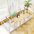 FXW AuraSpace Acrylic Indoor Dog Playpen for Medium Dogs, 35 Inch, 16 Panels, White