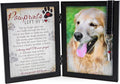 Pawprints Pet Memorial Frame with Pawprints Left by You Poem - Touching Dog Sympathy Gift for Pet Loss Remembrance (Frame With Ash Vial)
