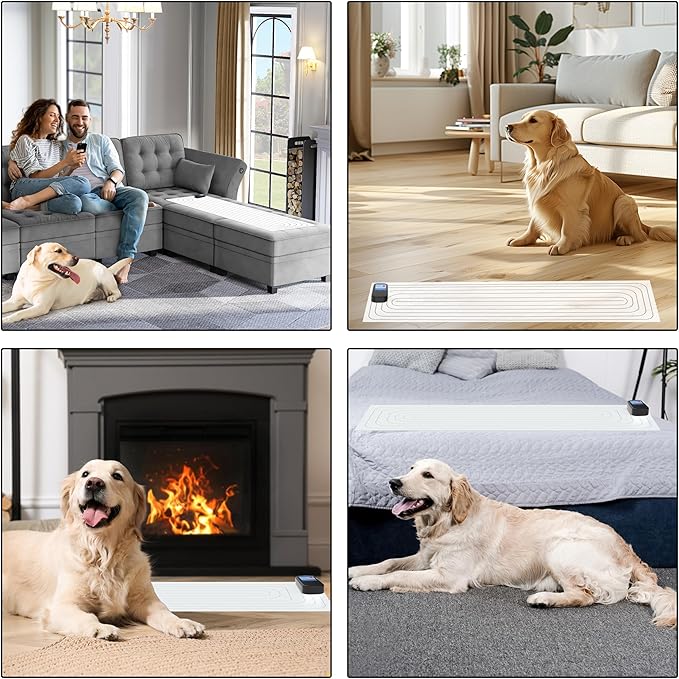 scat Mat for Cats & Dogs - Electric Pet Training Mat with 3 Modes, Shock Pad to Keep Pets Off Furniture, Countertops & Couches - Indoor Animal Deterrent Mat (12X60)