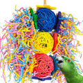 Bonka Bird Toys 1854 Tri Foraging Star 13" x 8" Natural Vine Ball Chew and Shred Toy for Medium to Large Birds Like Conures African Greys Amazons and Similar