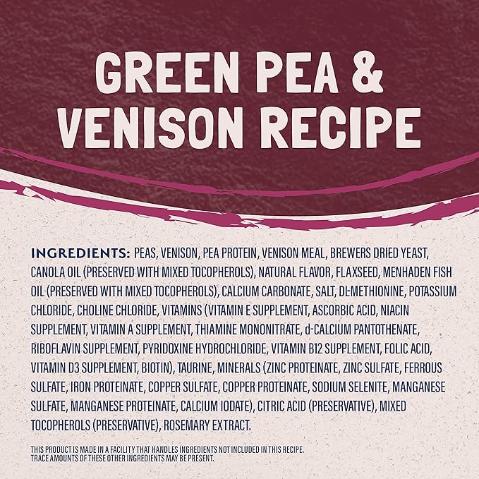 Natural Balance Limited Ingredient Reserve Grain Free Dry Cat Food, Green Pea & Venison Recipe, 8 lbs.