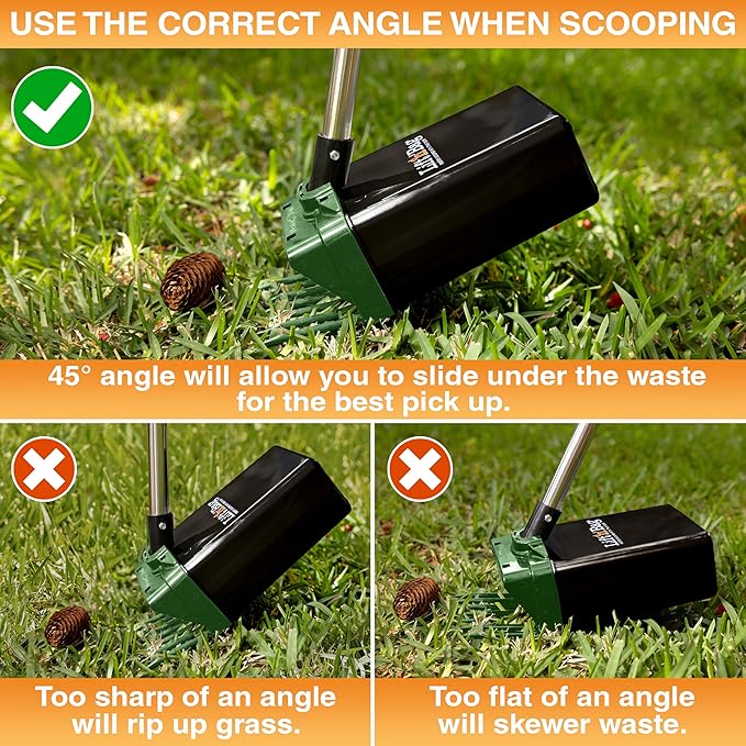 Neater Pet Brands Lift N’ Bag 2.0 Dog Pooper Scooper with Bag Attachment & 22" Pole for Small to Large Dogs, New & Improved Design, 15 Refill Bags, Heavy Duty Dog Poop Scooper for Yard, One-Hand Use