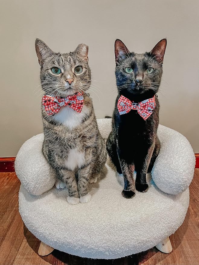 Sassy Woof Hello Kitty® Red Bowtie for Cats – Velcro Straps, Durable, Comfortable, Patented Design, Stylish Pet Accessory