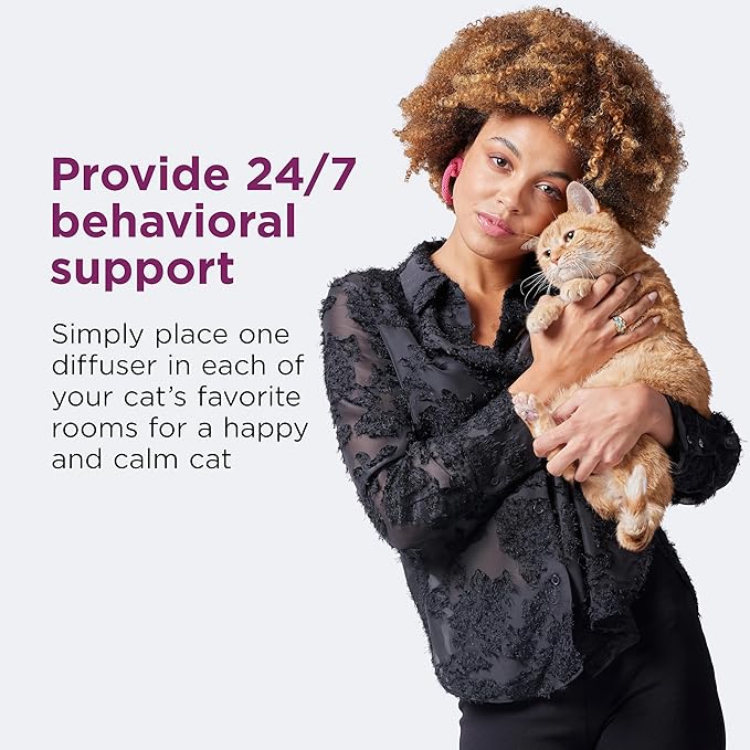 Comfort Zone Multi Cat Calming Diffuser Refill, 1 Pack – Cat Calming Pheromone Refills Help Reduce Anxiety, Stress, Scratching, Urine Marking, Multi-Cat Aggression, (30-Day Refill, 30-Day Supply)