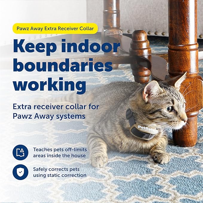 PetSafe Pawz Away Indoor/Outdoor Extra Receiver Collar for Cats and Dogs for Wireless Pet Barrier System