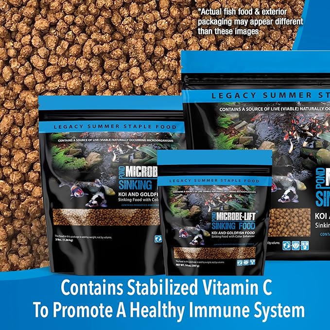MICROBE-LIFT MLLSPLG Sinking Fish Food Pellets for Ponds, Water Gardens, and Fountains, for Live Goldfish and Koi, 5.75 Pounds