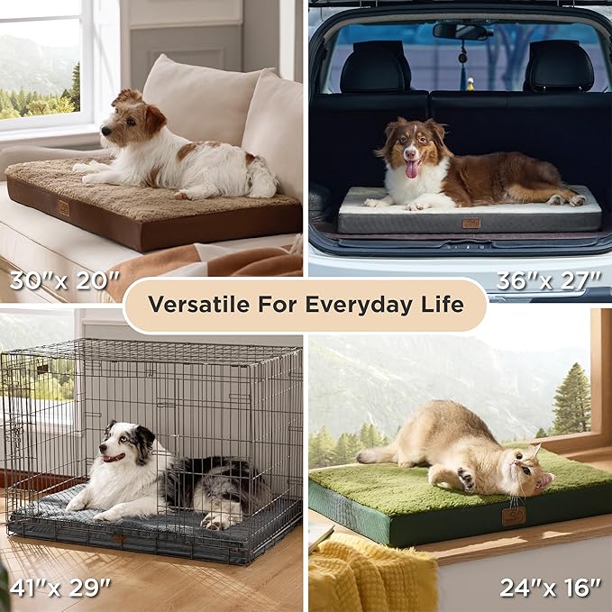 Bedsure Dog Bed for Small Dogs - Comfy Flat Puppy Beds with Removable Washable Cover, Orthopedic Egg Crate Foam Pet Mat, Suitable for Pet Up to 15 lbs