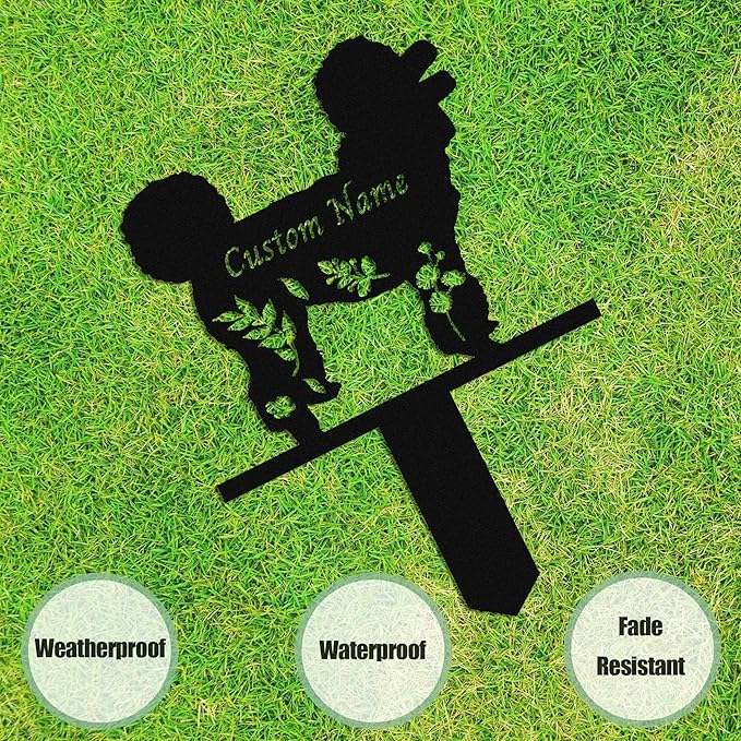Personalized Dog Memorial Stake, Dog Grave Marker, in Memorial of Dog, Dog Loss Gift, Dog Name Sign Pet Sympathy Gift Poodle