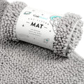 CatGuru Cat Litter Mat, Medium, Extra Large, XXL, Waterproof Litter Box Mat, Non Slip Kitty Litter Mat, Machine Washable Litter Trapping Mat, Soft Litter Tray, Cat Stuff (Medium, Grey/Standard)