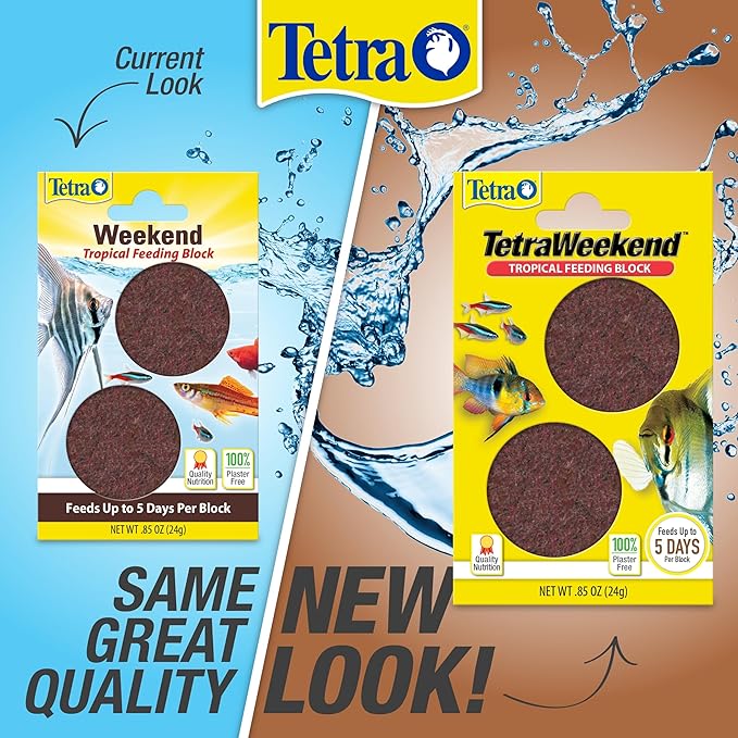 Tetra Fish Food for Tropical Fish, 0.85 Ounce | Weekend Vacation Feeder | Slow-Release | Pack of 2