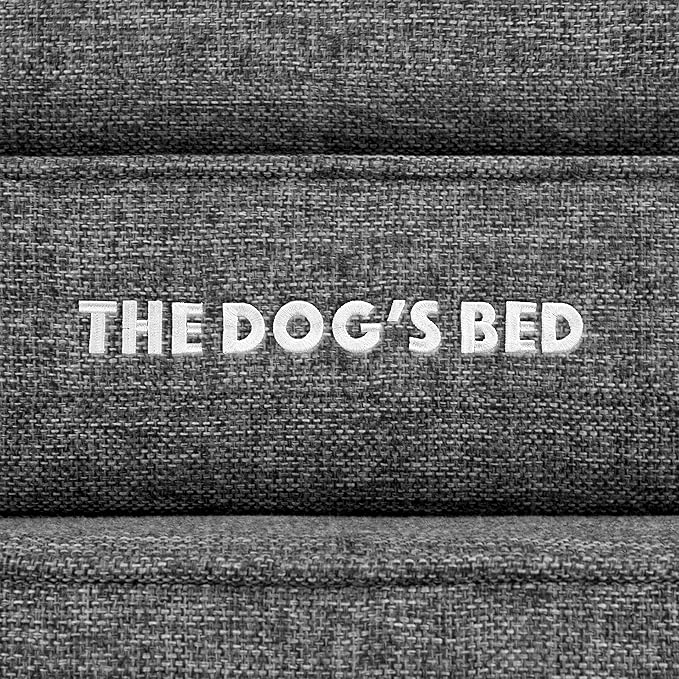 The Dog’s Bed Orthopedic Memory Foam Dog Bed Mattress, Linen Fabric, Grey Linen, Small, 2-Inch