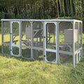 118" Large Catio Outdoor Cat Enclosure, Weatherproof Cat Patio Enclosures for Multiple Cats, Outside Kitty Cage Catio Window Access with 8 Jumping Platforms & 2 Resting Rooms