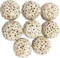 5105 Small Sola Bird Balls Pk8 - Handmade natural bird foot toys, Crafted from air dried pieces of natural sola wood, Chewing fun, Lightweight, Easy to break apart, Versatile, Great for sm & med birds
