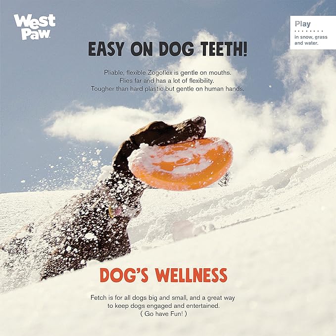 WEST PAW Zogoflex Zisc Dog Flying Disc, High Flying Aerodynamic Disc for Dogs Puppy – Lightweight, Floatable Disc for Fetch, Tug of War, Catch, Play – Doubles as Food/Water Bowl, Large 8.5", Ruby