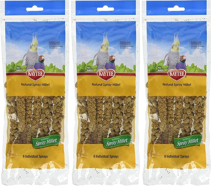 (3 Pack) Kaytee Spray Millet For Birds, 6-Count Each