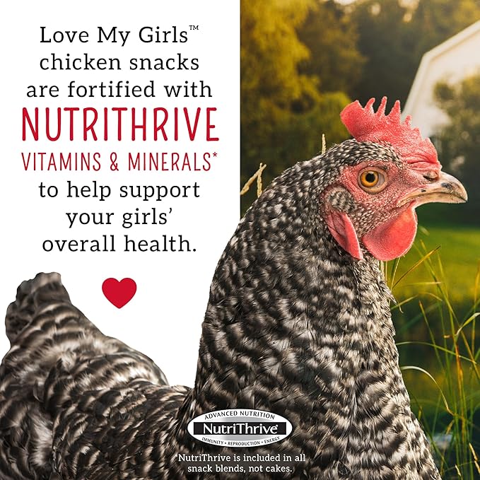 Love My Girls: Chicken Snacks - Flax & Worms - 5lb Bag - Global Harvest, Gourmet Multi-Grain Treats, Corn-Free, Nutritious & Protein Rich Mealworms