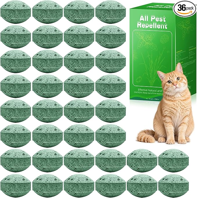 36 Pack Cat Repellent - Natural & Safe Cat Deterrent for Indoor and Outdoor Use, Protects Furniture, Plants & Garden, Non-Toxic, Pet & Plant Friendly, Long-Lasting Formula