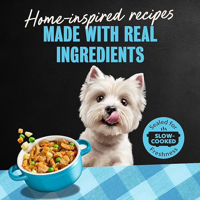 Cesar Home Delights Adult Wet Dog Food, Slow Cooked Chicken & Vegetables Dinner in Sauce and Beef Stew Variety Pack, 3.5 oz. Easy Peel Dog Food Tray, 12 Count (Pack of 2)