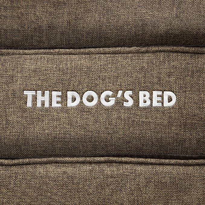 The Dog’s Bed Orthopedic Memory Foam Dog Bed Mattress, Linen Fabric, Brown Linen, Small, 4-Inch
