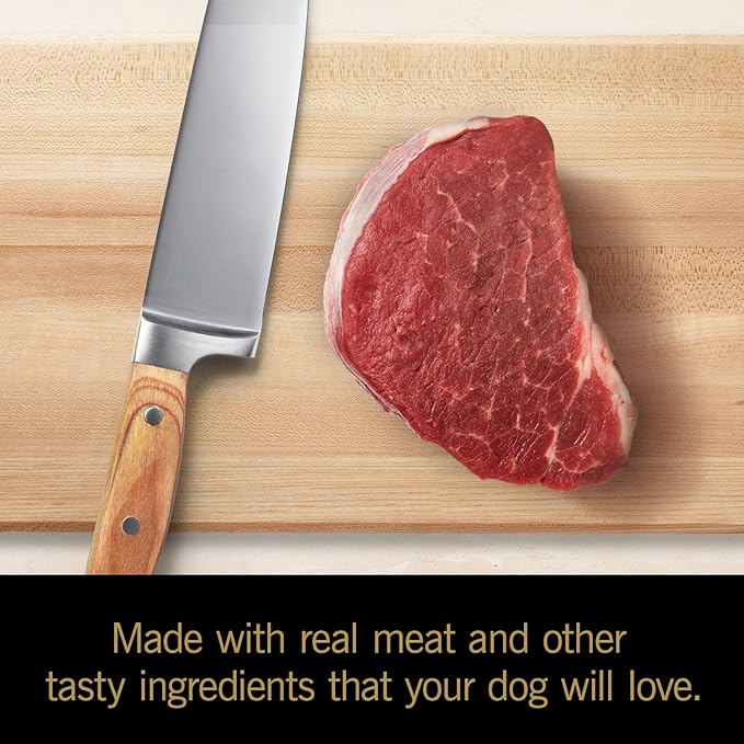 Cesar Filets in Gravy Adult Wet Dog Food Variety Pack, Filet Mignon and New York Strip Flavors, 3.5 oz. Easy Peel Dog Food Tray, 12 Count (Pack of 1)