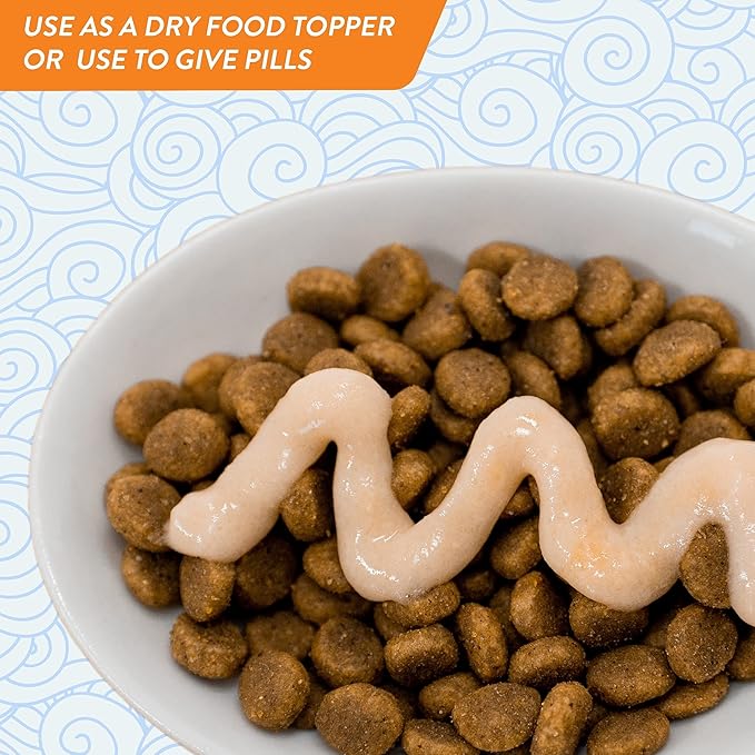 INABA Churu Cat Treats, Grain-Free, Lickable, Squeezable Creamy Purée Cat Treat/Topper with Vitamin E & Taurine, 0.5 Ounces Each Tube, 48 Tubes (4 per Pack), Tuna with Salmon Recipe