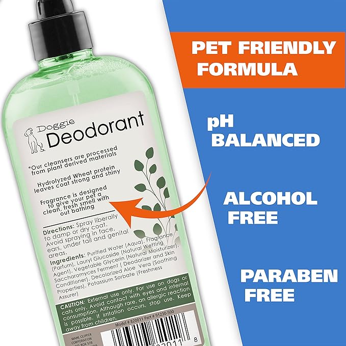 Wahl USA Deodorizing & Refreshing Pet Deodorant for Dogs - Eucalyptus & Spearmint Scent to Refresh the Skin and Coat - Model 820011A,(Pack of 6)