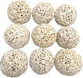 5103 Big Sola Bird Balls Pk9 - Handmade Natural Wood Bird Foot Toys, Crafted from air Dried sola Wood, Superb Foraging Toys, Easy to chew Apart, Lightweight, Great for Medium and Large Size Birds