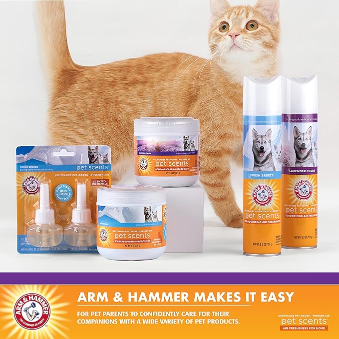 Arm & Hammer for Pets Air Care Pet Scents Deodorizing Gel Beads, Pet Odor Eliminator for Rooms Closets and Small Spaces with Long Lasting Odor Control, Lavender Fields Scent, 12 oz