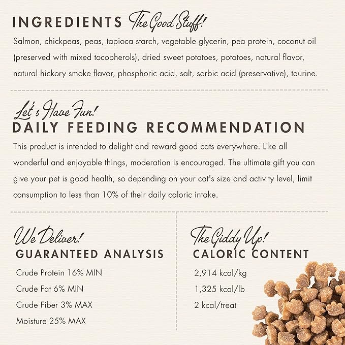 Fromm PurrSnackitty Salmon Flavor Snackitties Treats - Premium Soft & Savory Cat Treats - Pack of (3) 3 oz Bags